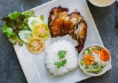 Fried Chicken Thigh with Rice