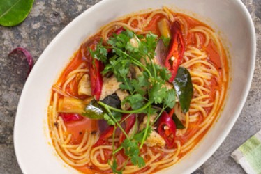 Chicken Tom Yum Spaghetti