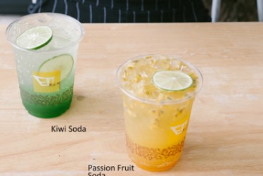 Passion Fruit Italian Soda & Kiwi Italian Soda